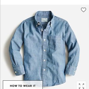 ❤️ J Crew Kids Chambray Button-down